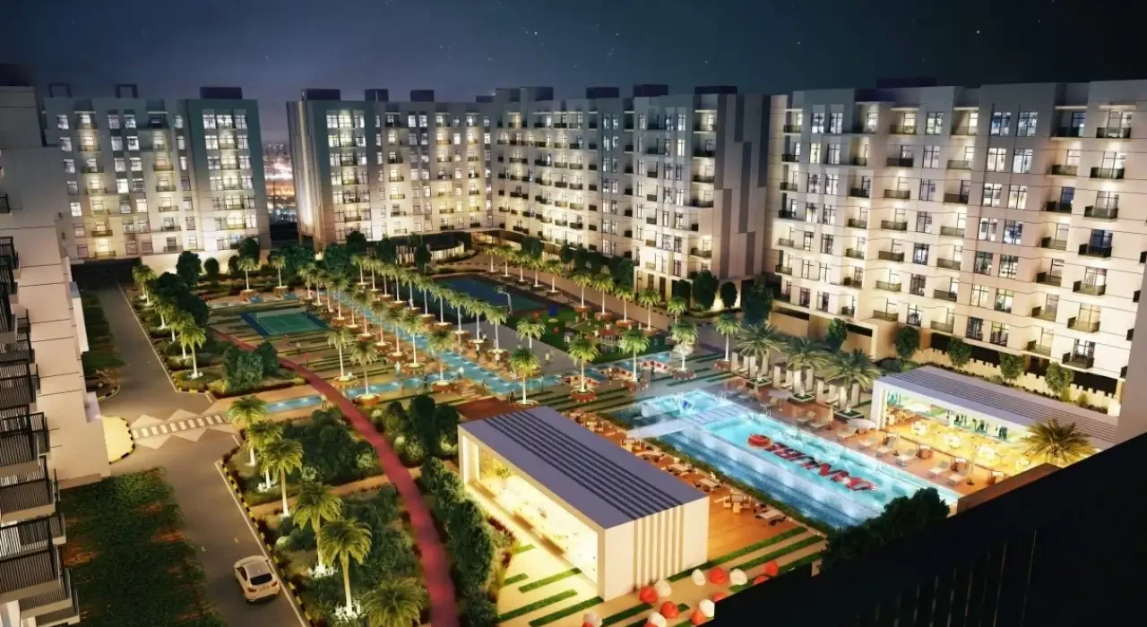 Night View of Lawnz by Danube Properties