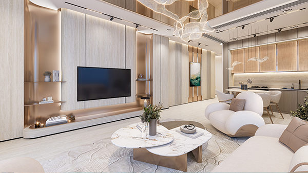 Villa and apartment buildings in Dubai